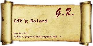 Góg Roland névjegykártya