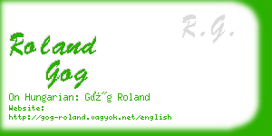 roland gog business card